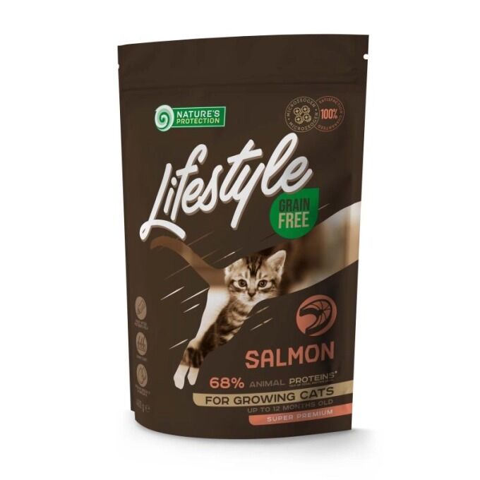 NP Lifestyle - CAT - Kitten - Grain Free with Salmon - 400g