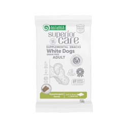 NP Superior Care - Functional Treat Hypoallergenic Dental - White Dog - Adult - Grain Free with White Fish - 150g