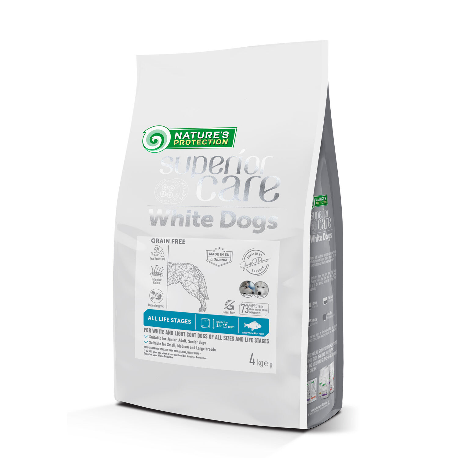 NP Superior Care - White Dog - All Breeds - Adult - Grain Free with White Fish - 4kg