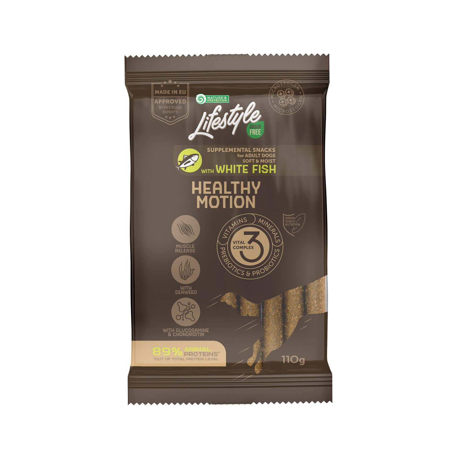 NP Lifestyle - Functional Treat Healthy Motion - All Breeds - Adult - Grain Free with White Fish - 110g