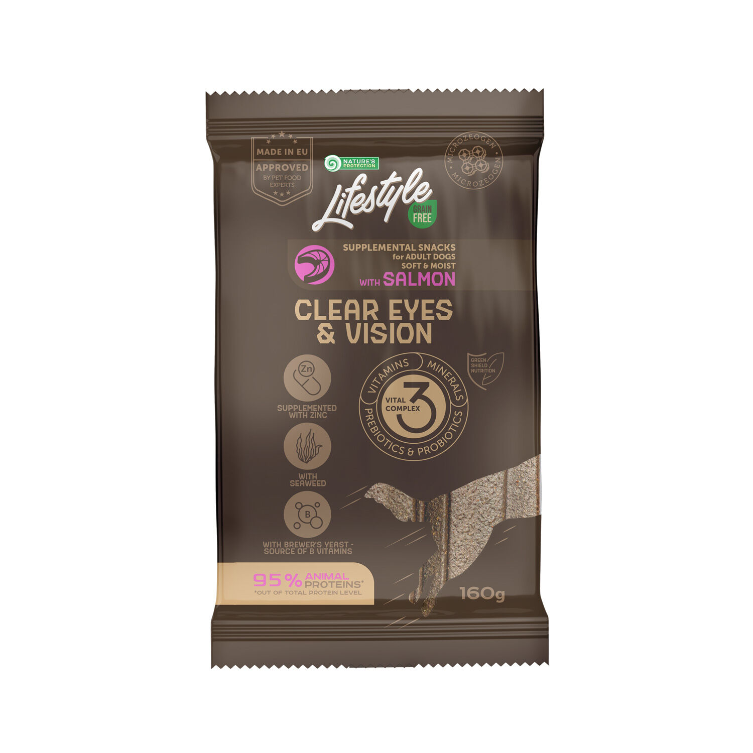NP Lifestyle - Functional Treat Clear Eyes & Vision - All Breeds - Adult - Grain Free with Salmon - 160g