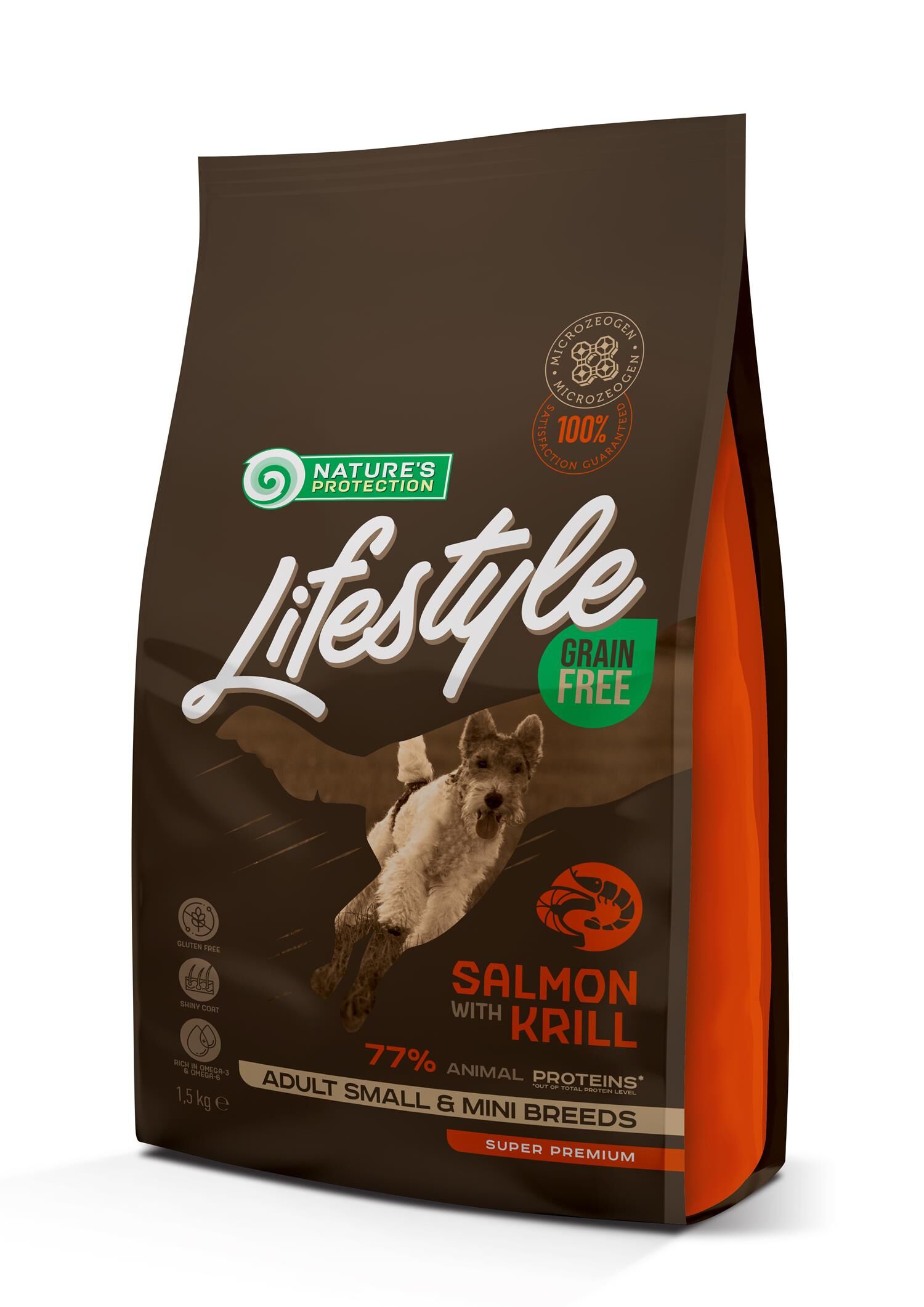 NP Lifestyle - DOG - Small & Mini - Adult - Grain Free with Salmon & Krill - 1,5kg