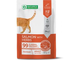 NP Super Premium - CAT - All Breeds - Adult Sterilised - with Salmon & Herbs - 100g Pouch