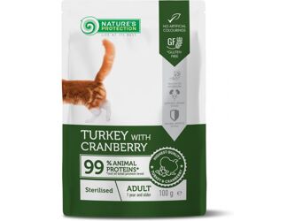 NP Super Premium - CAT - All Breeds - Adult Sterilised - with Turkey & Cranberry - 100g Pouch