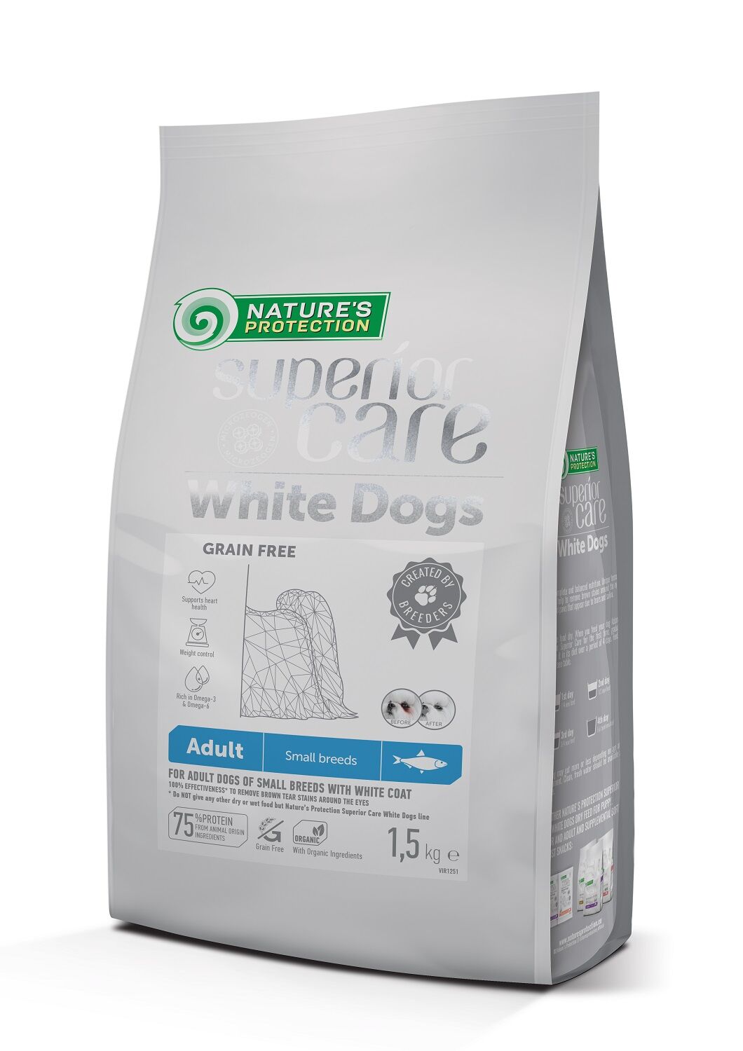 NP Superior Care - White Dog - Small & Mini - Adult - Grain Free with Herring - 1,5kg