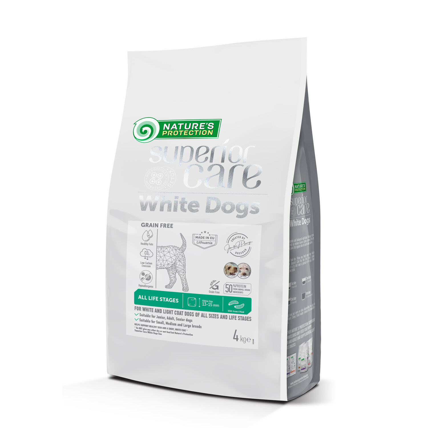 NP Superior Care - White Dog - All Breeds - Adult - Grain Free with Insect - 4kg