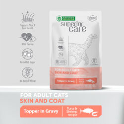 NP Superior Care - CAT - All Breeds - Adult Skin & Coat - Topper in Gravy with Tuna & Shrimp - 70g