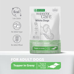 NP Superior Care - White Coat - All Breeds - Adult - Topper in Gravy with Tuna & Seabass - 70g