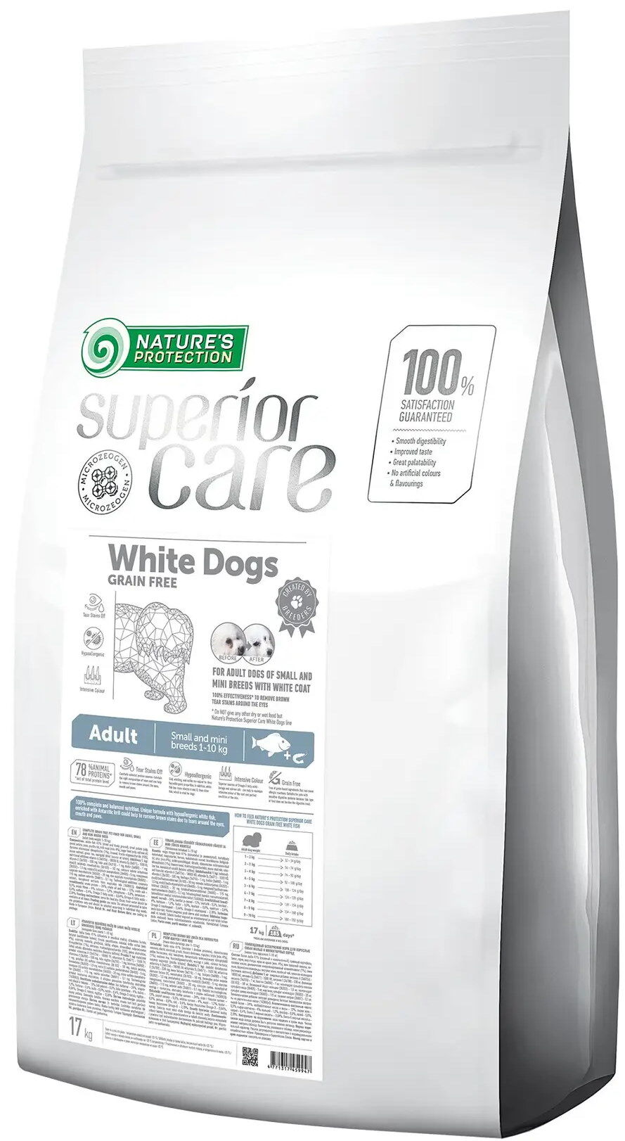 NP Superior Care - White Dog - Small & Mini - Adult - Grain Free with White Fish - 17 kg BREEDER