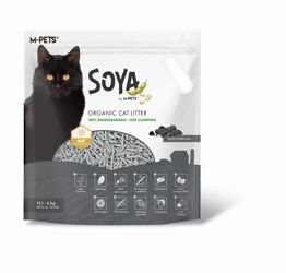 M-PETS SOYA Cat Litter CHARCOAL - 6kg 15 L plastic bag