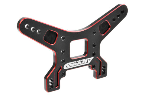 Team Corally - Shock Tower - Rear - 4mm - Alu 7075 - Hard Anodized Black/Red - 1 pc