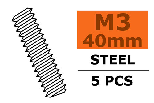 Revtec - Tie Rod - M3X40 - Steel - 5 pcs