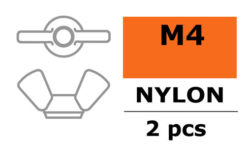 Revtec - Wing Nut - M4 - Nylon - 2 pcs