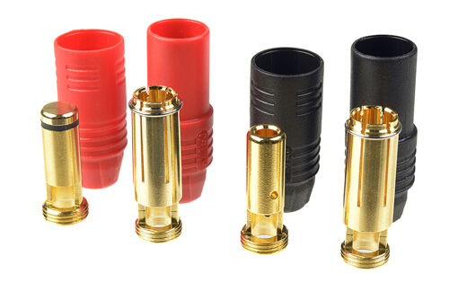 Revtec - Connector - AS-150 - Anti Spark - Gold Plated - Male + Female - Red + Black - 2 pairs