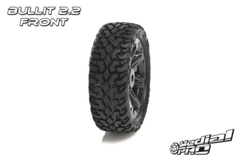 Medial Pro - Sport Tires glued on Rims - Bullit 2.2 - Black Rims - Front Bandit/VXL