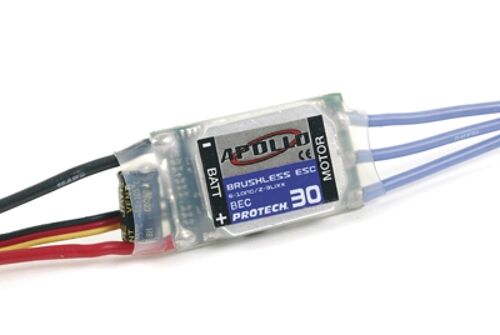 Protech RC - Apollo Esc Brushless 35A Heli Zoom 450 - Helicopter Speed Controller - No Brake