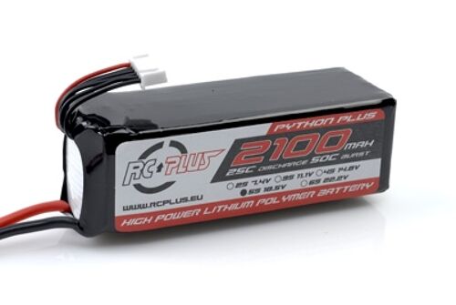 RC Plus - Li-Po Batterijpakket - Python Plus 25-30C - 2100 mAh - 5S1P - 18,5V - Deans Aansluiting