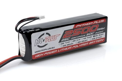 RC Plus - Li-Po Batterijpakket - Python Plus 25-30C - 2500 mAh - 5S1P - 18,5V - Deans Aansluiting