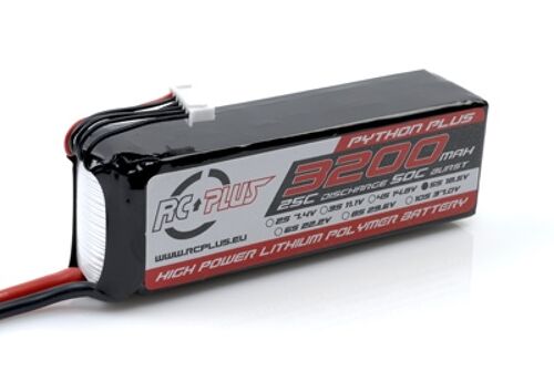 RC Plus - Li-Po Batterijpakket - Python Plus 25-30C - 3200 mAh - 5S1P - 18,5V - Deans Aansluiting