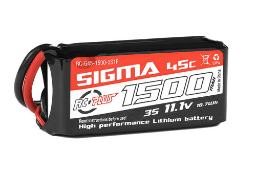 RC Plus - Batterie Li-Po - Sigma 45C - 1500 mAh - 3S1P - 11.1V - XT-60