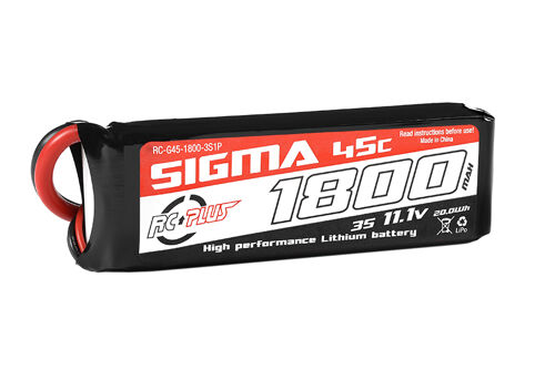 RC Plus - Li-Po Batterypack - Sigma 45C - 1800 mAh - 3S1P - 11.1V - XT-60