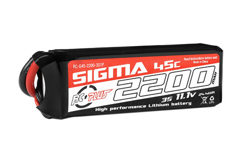 RC Plus - Li-Po batterij - Sigma 45C - 2200 mAh - 3S1P - 11.1V - XT-60