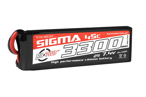 RC Plus - Li-Po batterij - Sigma 45C - 3300 mAh - 2S1P - 7.4V - XT-60