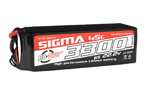 RC Plus - Li-Po batterij - Sigma 45C - 3300 mAh - 6S1P - 22.2V - XT-60
