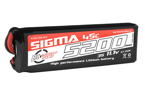 RC Plus - Li-Po Batterypack - Sigma 45C - 5200 mAh - 3S1P - 11.1V - XT-60