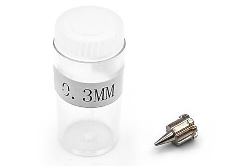 BittyDesign - Hybrid Nozzle thread-less option 0,3mm for Caravaggio gravity-feed airbrush dual-action
