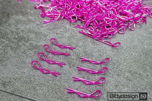 BittyDesign - Body Clips Kit Big scale 1/5 - 1/7 - 1/8, 8pcs (4x Left + 4x Right) - Pink