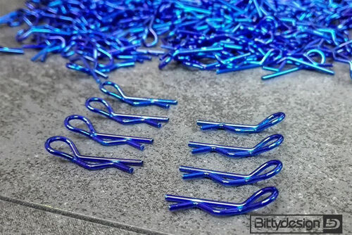 BittyDesign - 1/10 Body Clips Kit 8pcs (4x Left + 4x Right) - Blue