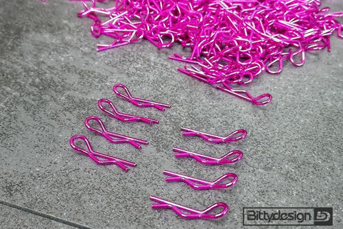 BittyDesign - 1/10 Body Clips Kit 8pcs (4x Left + 4x Right) - Pink
