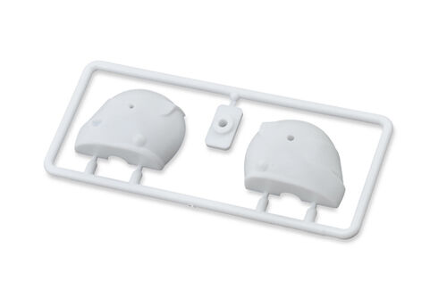 BittyDesign - White plastic Helmet for 1/10 F1 body shell [Universal], Type C