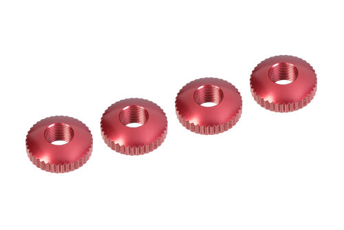 Team Corally - Alum. Body Mount Cambered Nuts - 4 pcs