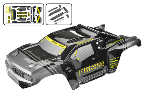 Team Corally - Polycarbonate Body - Punisher XP - 2021 - Painted - Cut - 1 pc