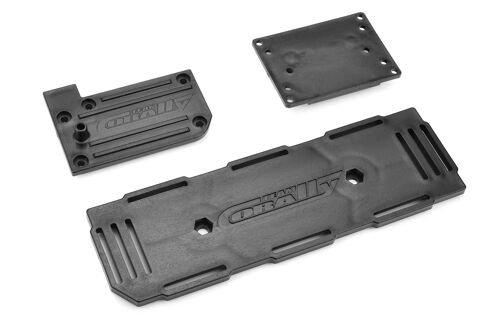 Team Corally - Battery - ESC Holder Plate - Receiver Box Cover - Composite - 1 Set