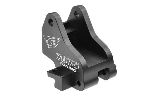 Team Corally - Chassis Brace Holder - Shock Tower Stiffener - Rear - Swiss Made 7075 T6 - Black - Made in Italy - 1 pc