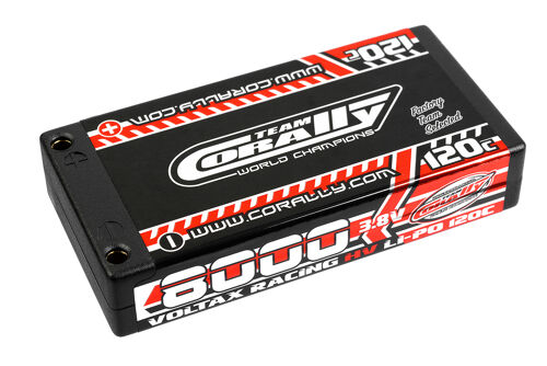 Team Corally - Voltax 120C LiPo HV Battery - 8000 mAh - 3.8V - 1S Hardcase - 4mm Bullit
