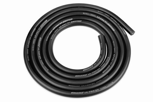 Team Corally - Ultra V+ Silicone Wire - Super Flexible - Black - 12AWG - 1731 / 0.05 Strands - ODø 4.5mm - 1m