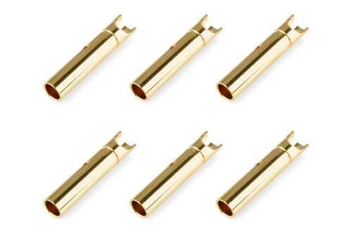 Team Corally - Bullit Connector 2.0mm - Female - Gold Plated - Ultra Low Resistance - 6 pcs