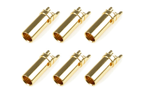 Team Corally - Bullit Connector 3.5mm - Female - Gold Plated - Ultra Low Resistance - 6 pcs