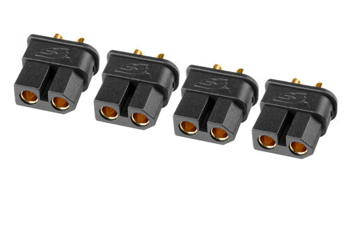 Team Corally - TC PRO Connector 3.5mm - Gold Plated Connectors - Reverse polarity protection - Male - 4 pcs