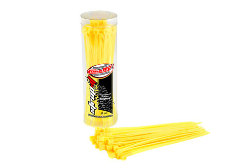 Team Corally - Strap-it - Cable Tie Raps - Yellow - 2.5x100mm - 50 pcs