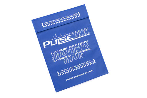 Pulsetec - Lithium Battery Safety Bag - Charging - Storage - 30x23cm