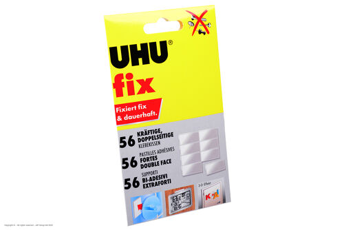 UHU - Fix - 56 pièces - Tampons en mousse adhésifs double face - Résistants