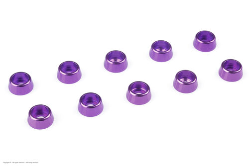 Revtec - Aluminium Washer - for M2.5 Socket Head Screws - OD=7mm - Purple - 10 pcs