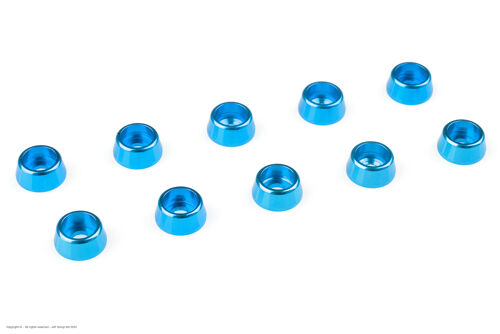 Revtec - Aluminium Washer - for M2.5 Socket Head Screws - OD=7mm - Blue - 10 pcs