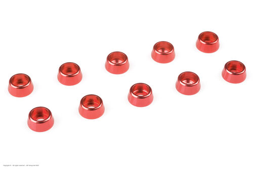 Revtec - Aluminium Washer - for M2.5 Socket Head Screws - OD=7mm - Red - 10 pcs