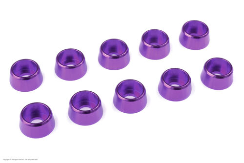 Revtec - Aluminium Washer - for M4 Socket Head Screws - OD=10mm - Purple - 10 pcs